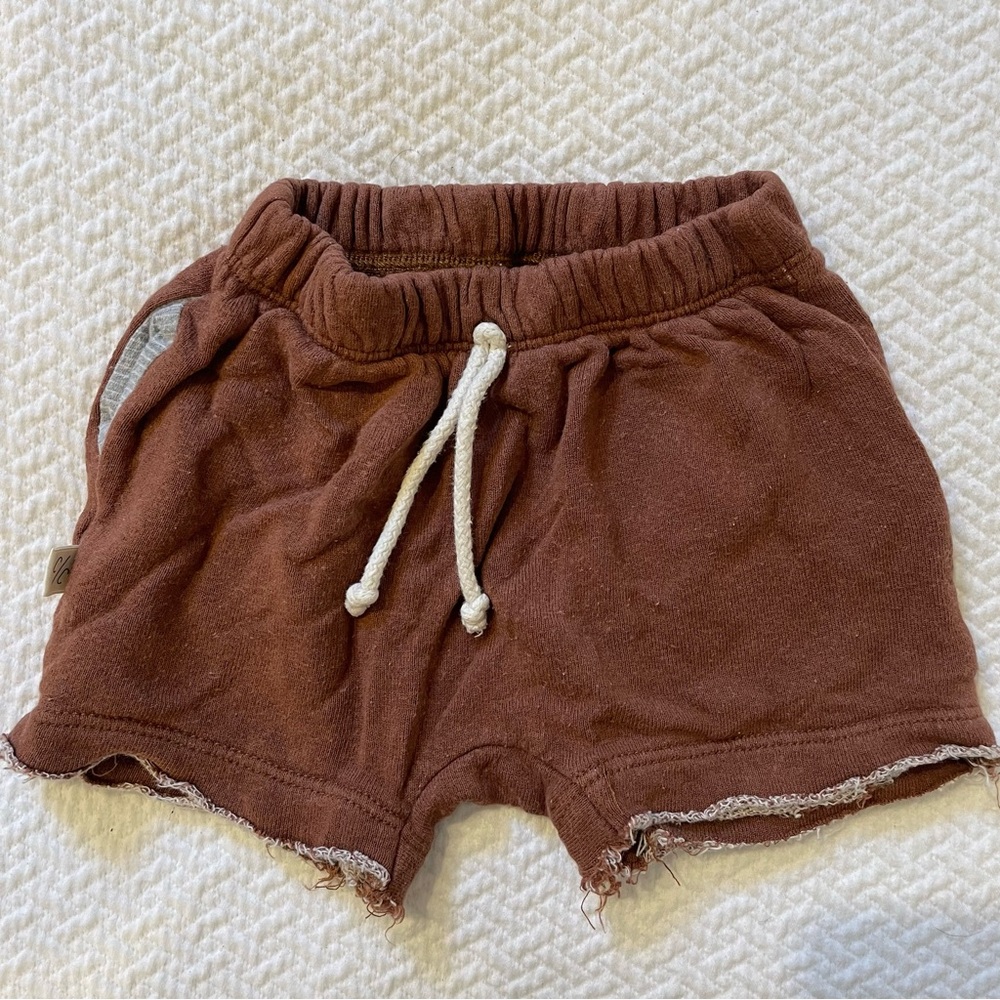 Childhood clothing, sweats Brown Kids Shorts with Drawstring